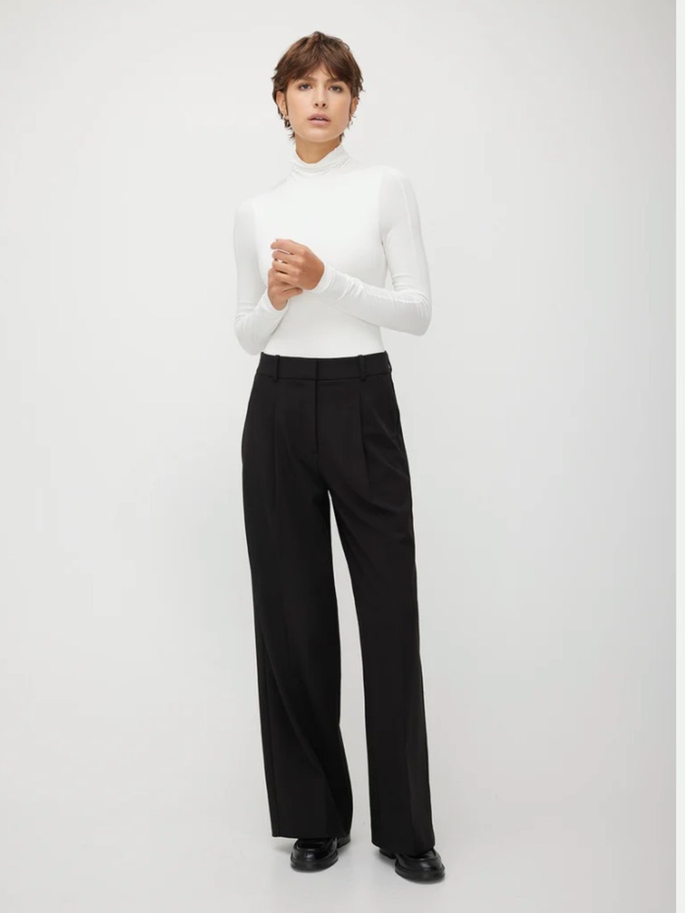 Kit + Ace On Time Pleated Trousers Black Sz 8 Like New
